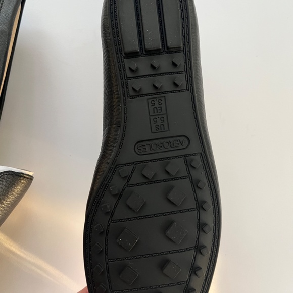 Aerosols Over Drive Black Leather Loafers 5.5 - Picture 5 of 8